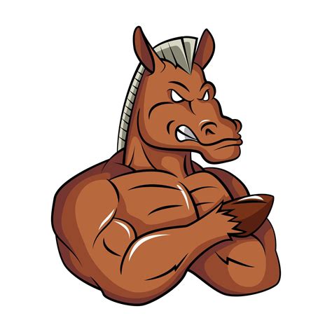 Strong Horse Mascot Illustration 17736879 Vector Art at Vecteezy
