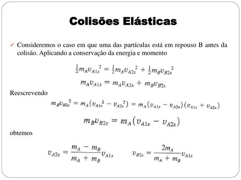 Formulas Colisoes - PPT - Momento Linear e Colisões PowerPoint Presentation, free download ...