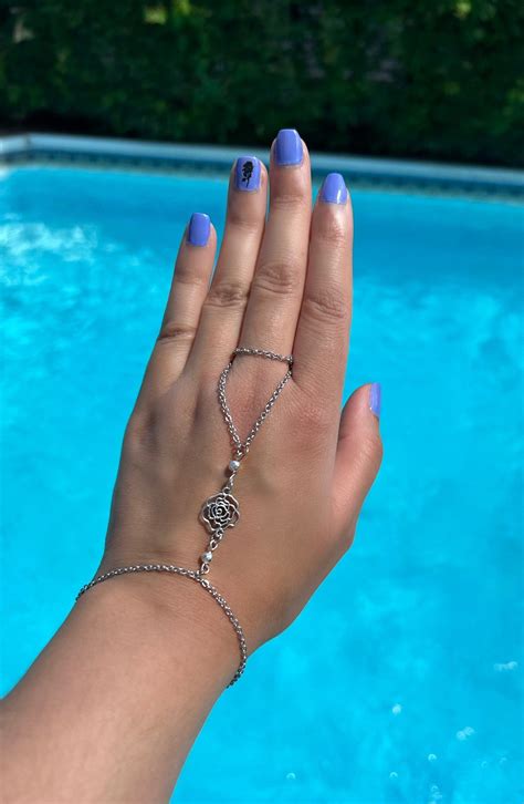 romantic finger ring bracelet etsy