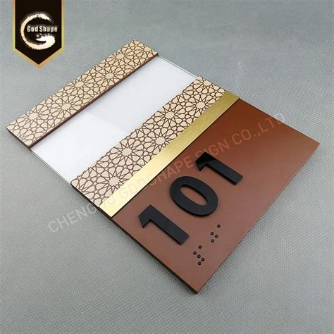 silk screen restroom sign acrylic room number  plate signage