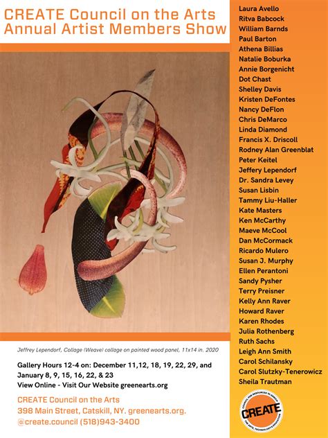 CREATE Artist Members Show - CREATE council on the arts • Greene