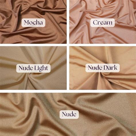 Skin Tone Nylon Spandex Fabric by the Yard, Nude Milliskin 4 Way