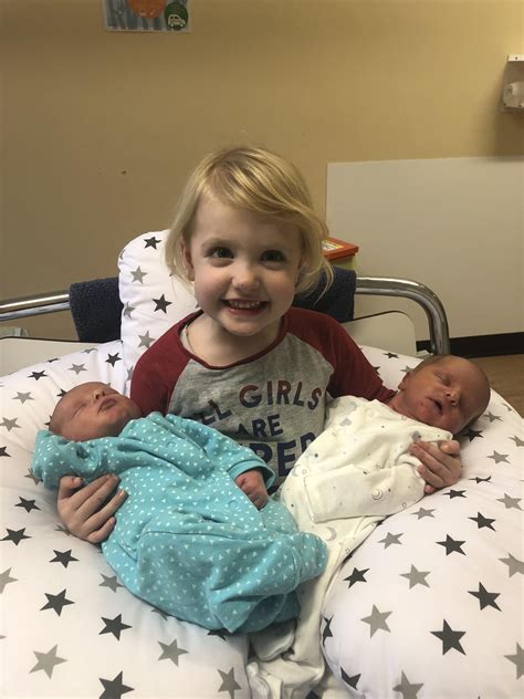 My daughter is loving being a big sister to her twin baby brothers