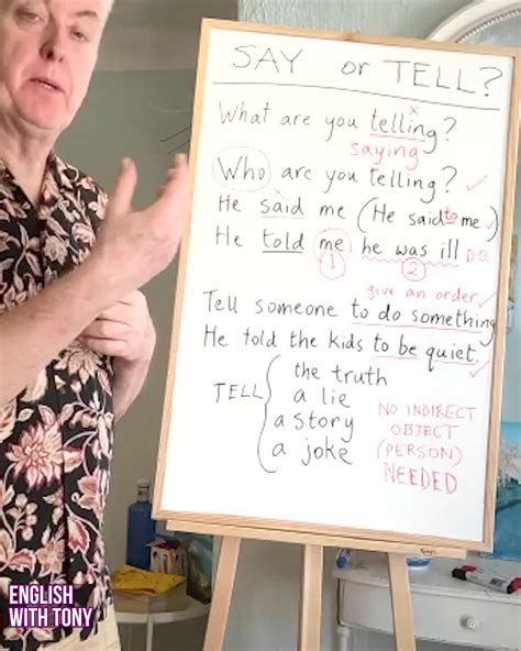 The difference between SAY and TELL is very simple, yet confusing to