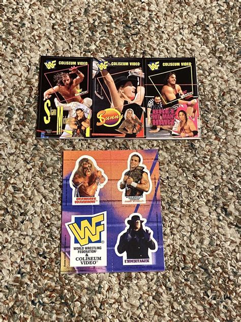WWF Coliseum Video Light Switch Stickers Shawn Michaels Bret Hart Sunny