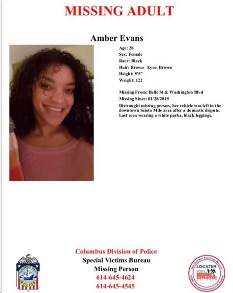 Body recovered from Scioto River identified as Amber Evans