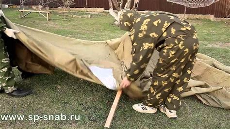 Палатка Армейская Барачная Облегченная - YouTube