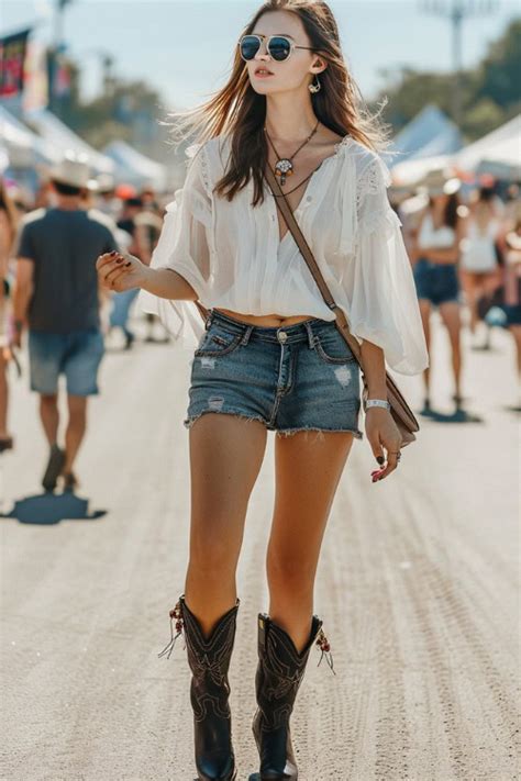 70+ Effortlessly Chic Jean Shorts and Cowboy Boots Outfits for Timeless ...
