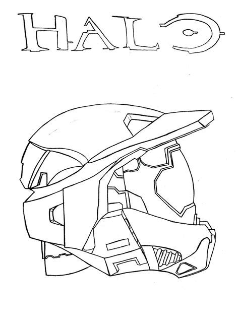 Halo Helmet Coloring Pages at GetDrawings | Free download