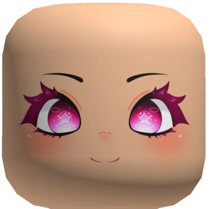 Pink Cute Anime Girl Face's Code & Price - RblxTrade