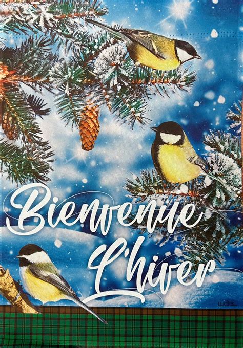 Les Petits bonheurs de Marguerite | LUCIES Petit drapeau Bienvenue l'hiver