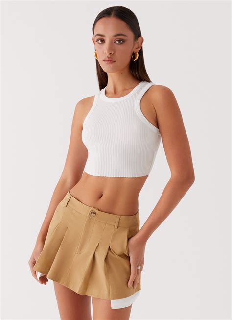 Tegan Cargo Mini Skirt - Tan – Peppermayo US