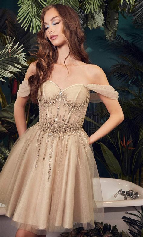 Ladivine CD0211 - Off Shoulder Corset Dress – Couture Candy