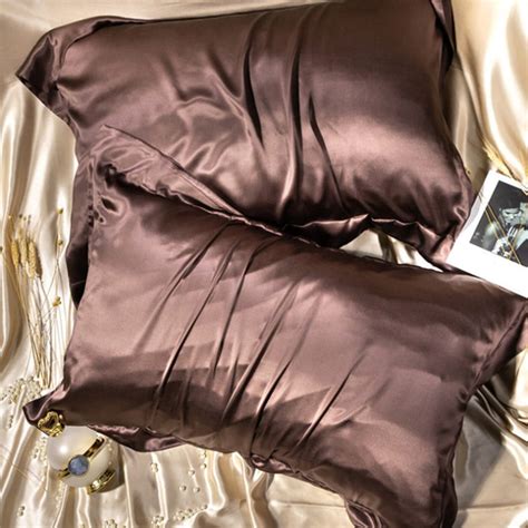 Fancy 1Pair Pure Silk Pillowcase Real Silk Pillowcase Natural Silk Cosmetic Pillowcase Style 9 ...