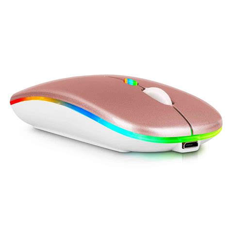 2.4GHz & Bluetooth Mouse, Rechargeable Wireless LED Mouse for Allview