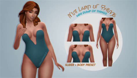 sims  mini dump   breast slider  sims book