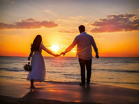 Love - romantic couple beach sunset 26555939 Stock Photo at Vecteezy