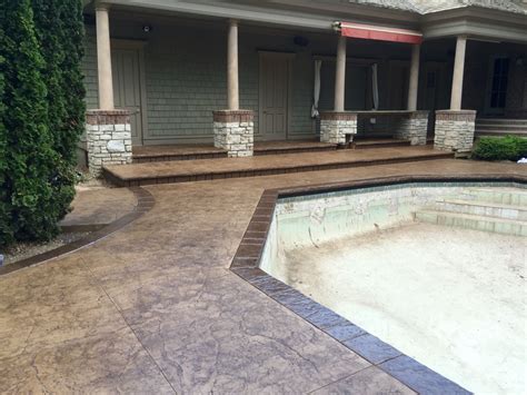 Stamped Concrete Around Pool Ideas