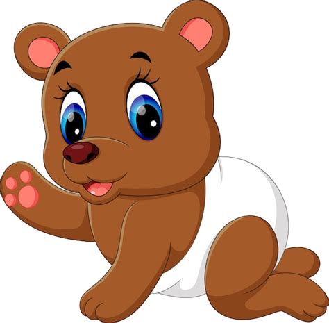Premium Vector | Baby bear cartoon