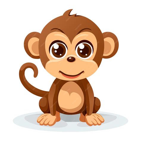 Premium Vector | Little cute monkey capuchin marmoset toque saimiri zoo