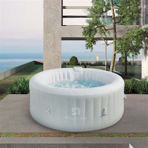 RELXTIME Inflatable Spa Blow Up Hot Tub 2 To 4 Person Round Portable