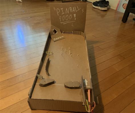 cardboard pinball machine  steps instructables