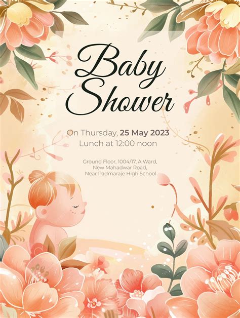 Premium Vector | Baby Shower Invitation Design