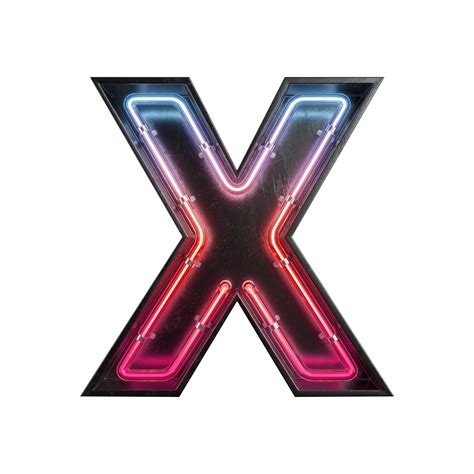 alphabet néon x 8506161 PNG