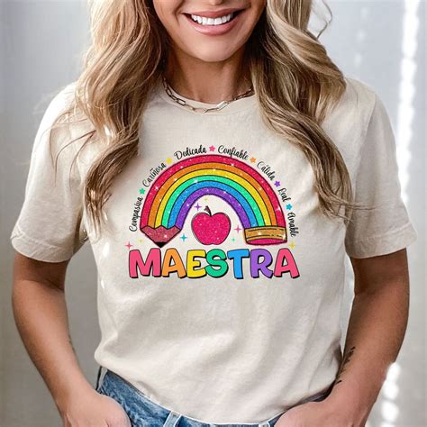 Maestra Teacher Shirt,Spanish Teacher Shirts,Latina Teacher Gift, Dual