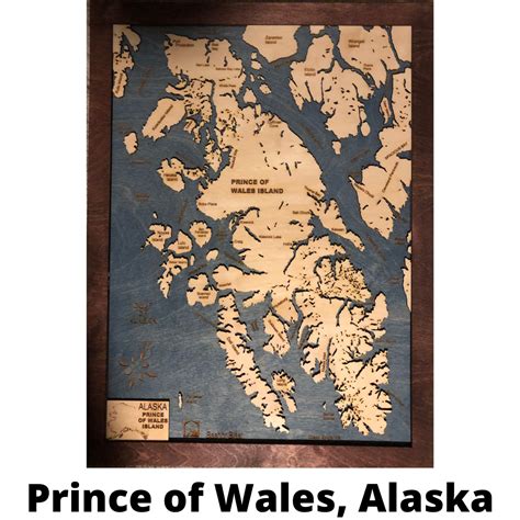 Prince of Wales Island Map 18X24 | BASHOR BLAST Alaskan Gifts