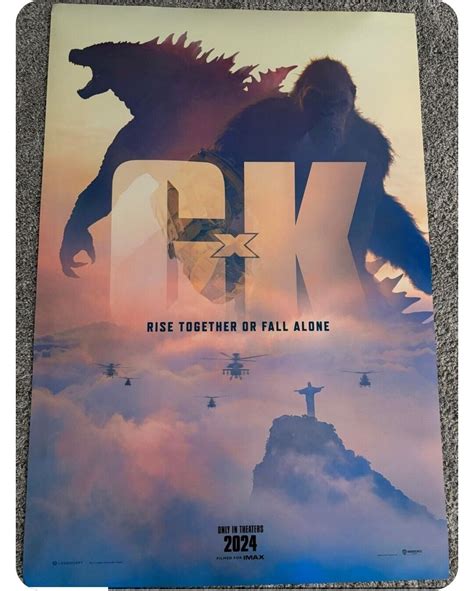 Godzilla x Kong: The New Empire Movie Theatre Poster DS ORIGINAL 27” x ...