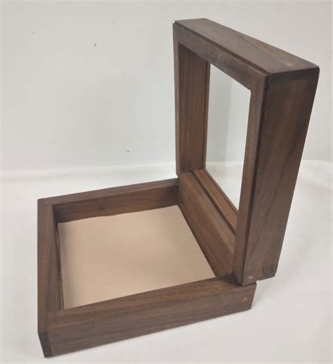 solid walnut shadow box display case etsy