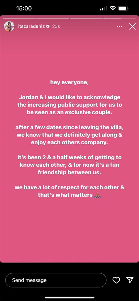 Zara posts an update about her and Jordan : r/LoveIslandTV