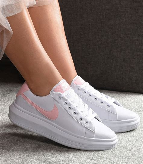 Tenis Nike Rosa E Branco Feminino - Tênis Nike Air Feminino Branco e Rosa - Vai de Tênis