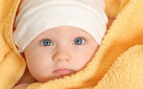 Download Grey-Eyed Newborn Baby Wallpaper | Wallpapers.com