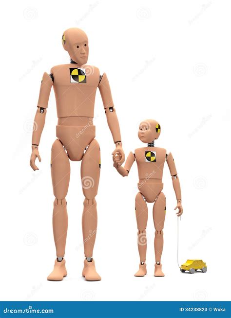 Crash Test Dummies Isolated Stock Illustration - Illustration of