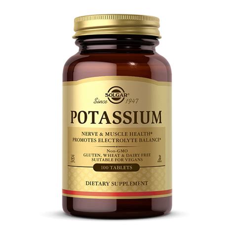 Potassium Supplement in 100tabs from Solgar