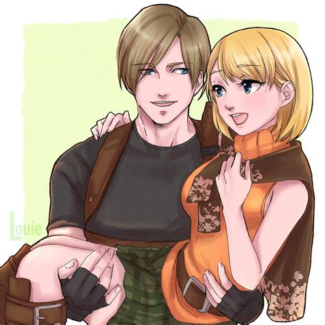 Leon & Ashley, drawn by Louie/@lovers_nero : r/residentevil