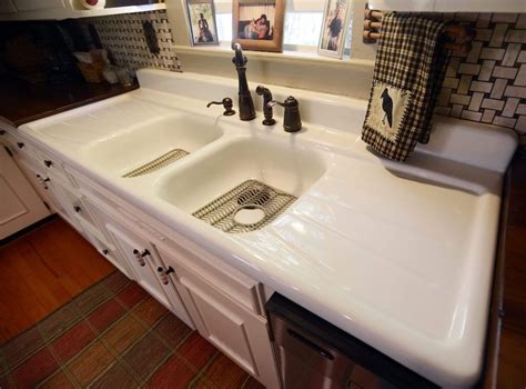 Deep Kitchen Double Sink With Drainboard — Madison Art Center Design