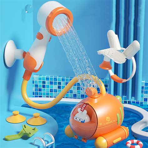 TOPRenddon Kids Bath Shower Toy – Carrot-Shaped Adjustable Sprinkler
