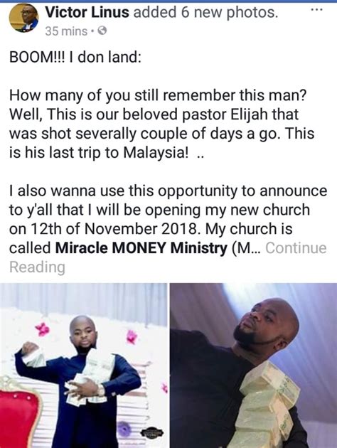 pastor david elijah  bundles  money   malaysia trip