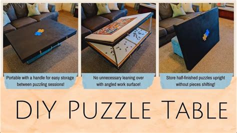 DIY JIGSAW PUZZLE TABLE | Full Tutorial for Portable, Inexpensive ...