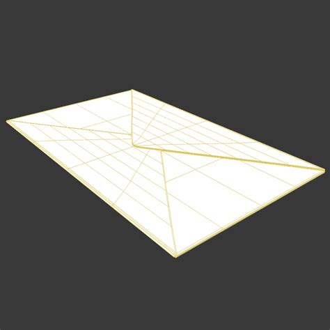 postal envelope model turbosquid