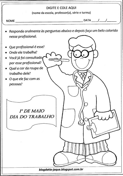 Atividade Dia Do Trabalho 1 Ano - Atividades Prontas - Dia do Trabalho (Ano 1)