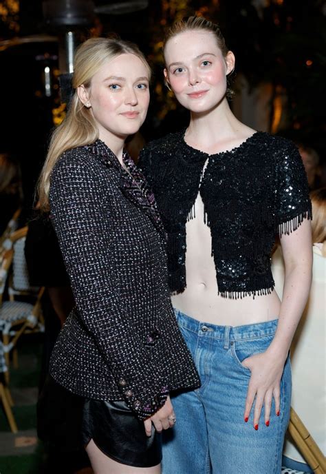 Elle Fanning and Dakota Fanning - Chanel Dinner to Celebrate the Launch