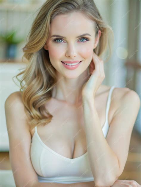 Beautiful And Sexy Fit And Slim Model In White Bra Fit and Slim Body