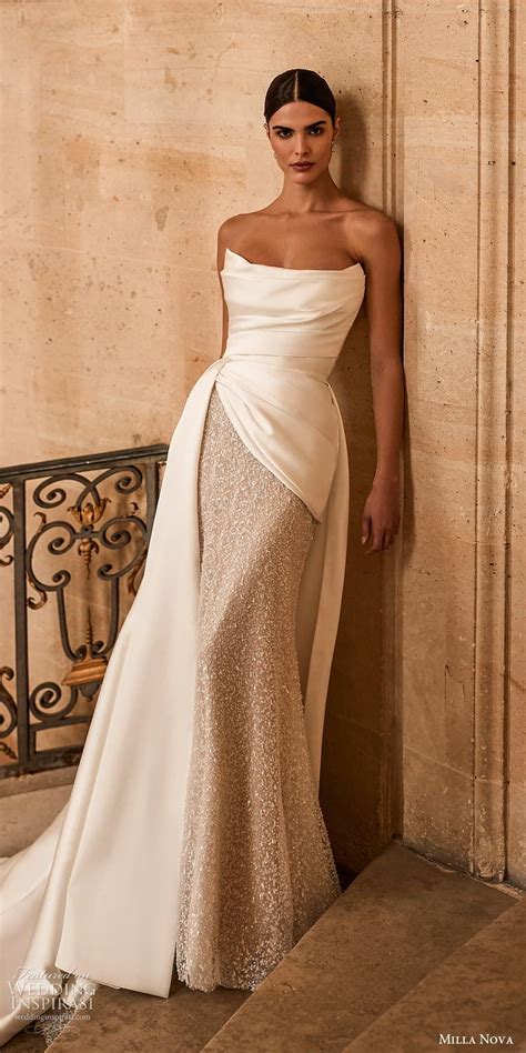 luxury elegant wedding dress  traditional drape  money style