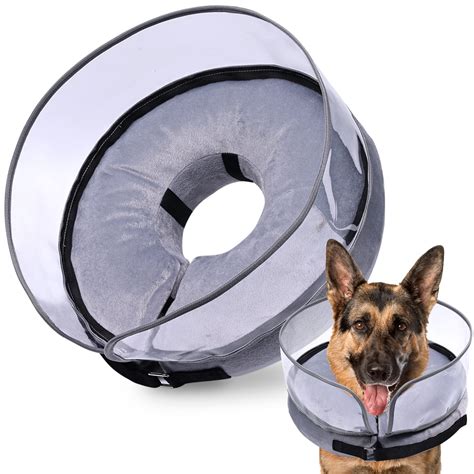 BARKLESS Dog Cone Collar, Inflatable Dog Cone After Surgery for Large