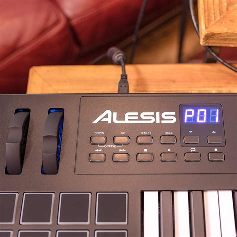 Alesis VI25 25 Key USB MIDI Semi Weighted Keyboard Controller with 16