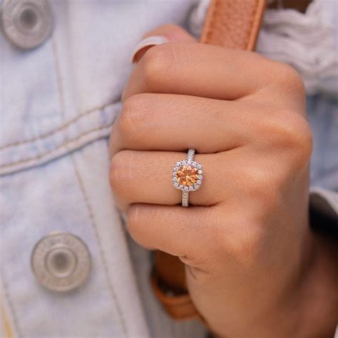 Simulated Morganite Halo Engagement Ring | Modern Gents Trading Co.